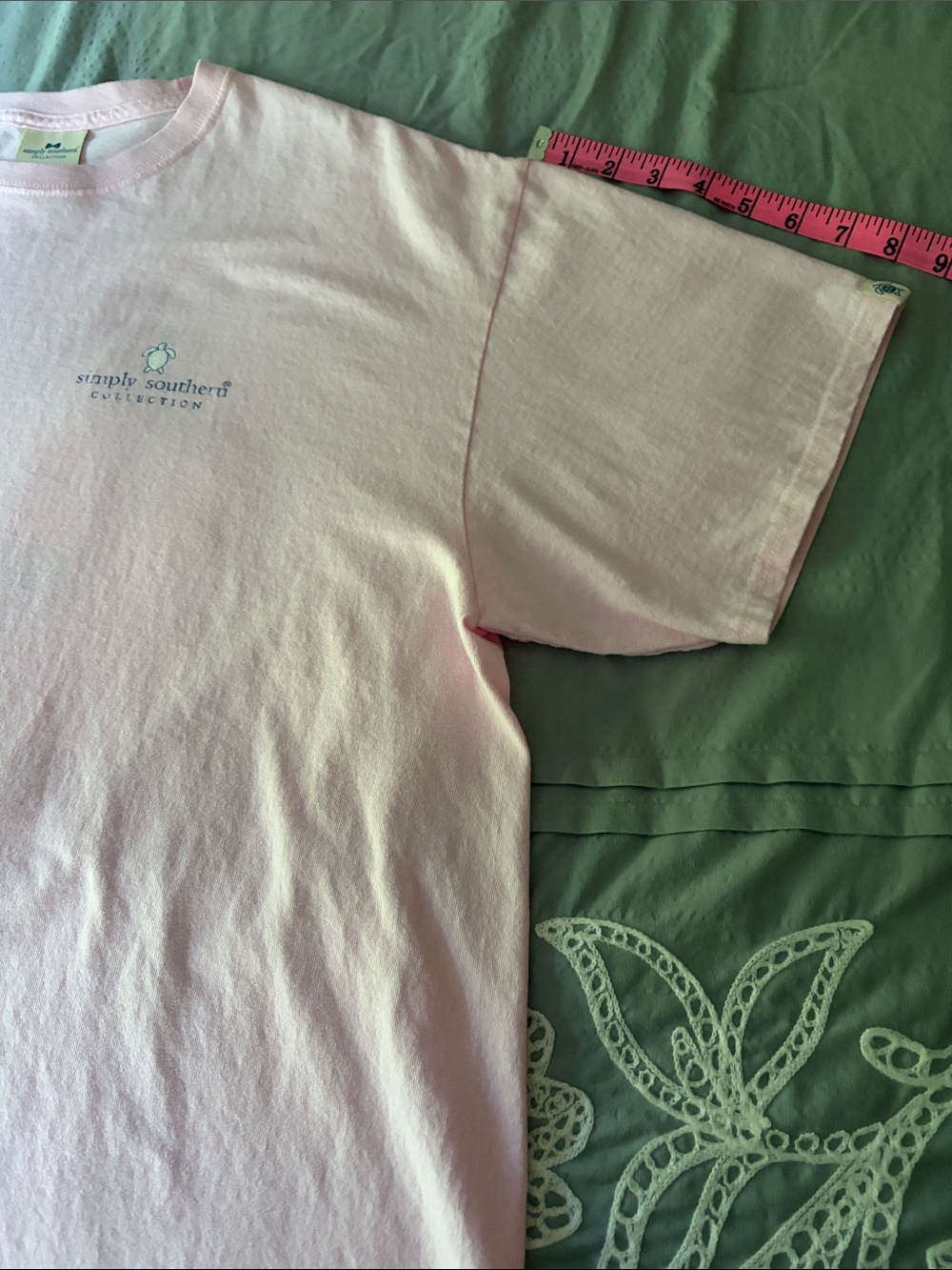 Simply Southern This is How We Roll pink short sleeve tee. Sz XL - Picture 5 of 10